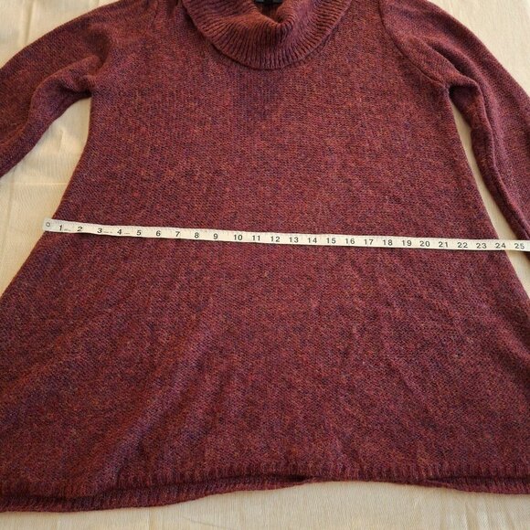 Modcloth Tunic Sweater Sz 1X Cowl Neck Metallic Wool Blend Christmas Holiday - Picture 14 of 16